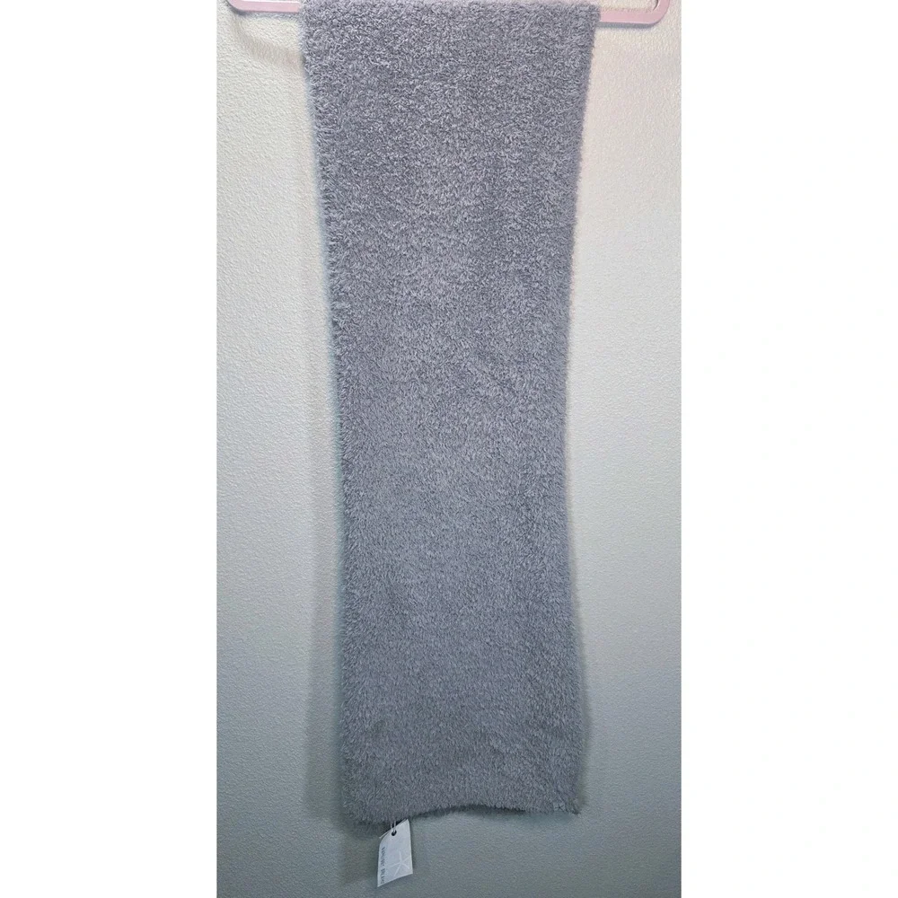 Barefoot Dreams CozyChic Gray Plush Scarf Wrap Soft Lounge NWT‎